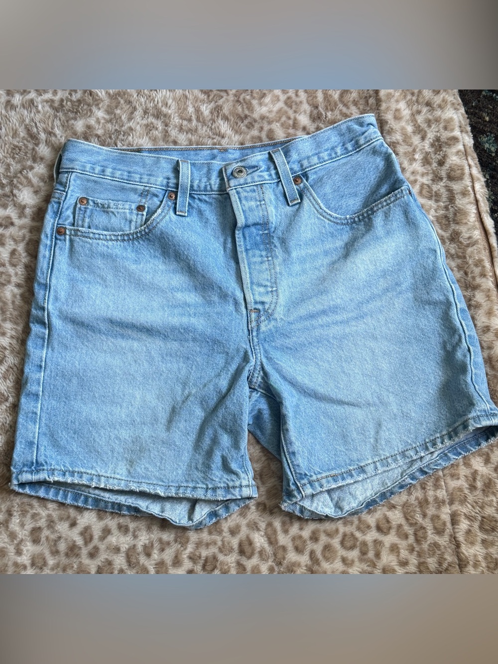 Levi's 501 Light Blue Denim Jean Shorts